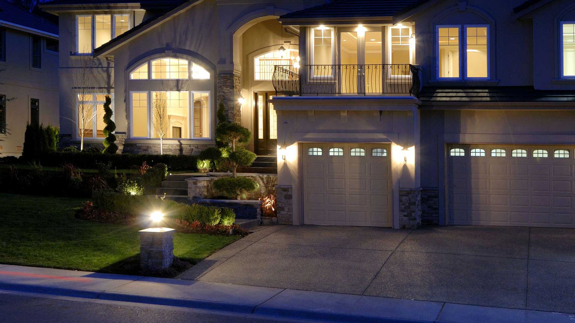 Beautiful home in Farragut, TN shinning bright with custom landscape lighting.